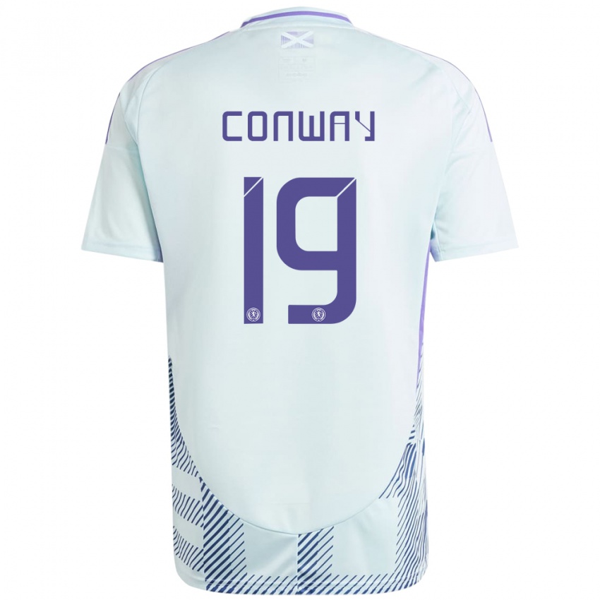 Niño Camiseta Escocia Tommy Conway #19 Azul Menta Claro 2ª Equipación 24-26 La Camisa México