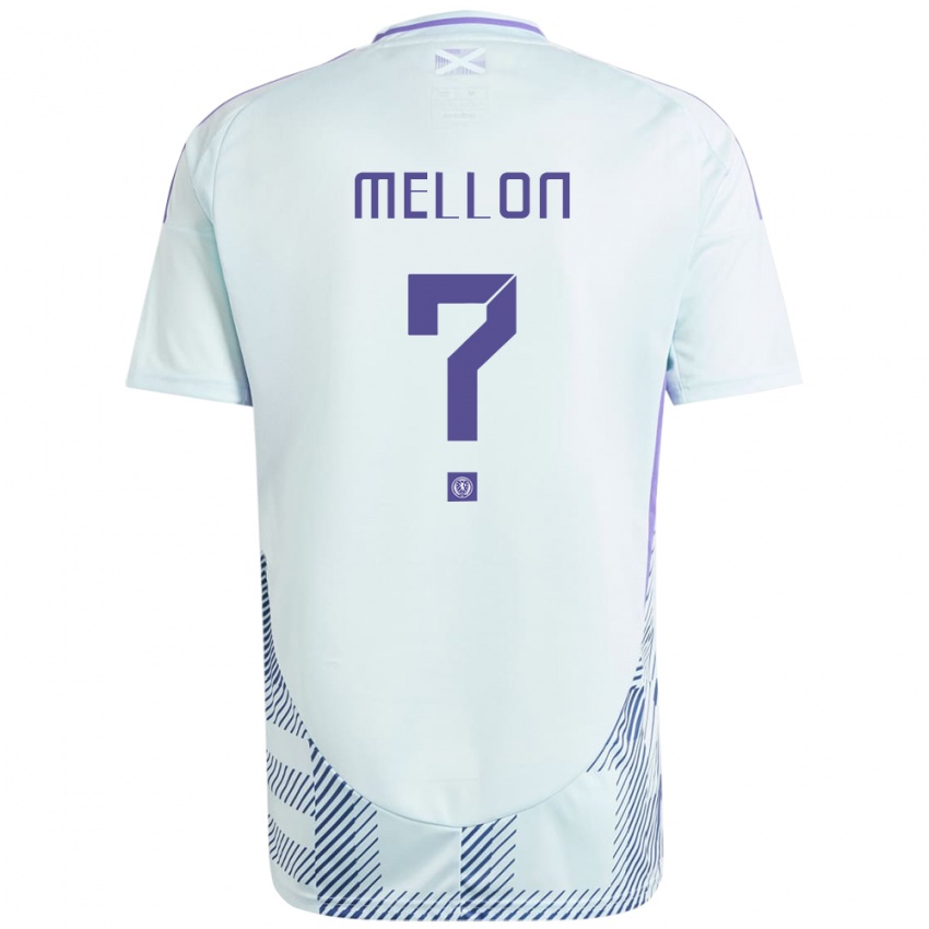 Niño Camiseta Escocia Michael Mellon #0 Azul Menta Claro 2ª Equipación 24-26 La Camisa México