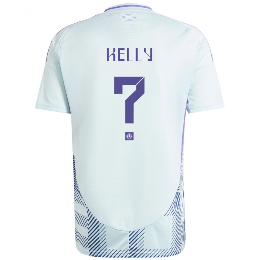 Niño Camiseta Escocia Daniel Kelly #0 Azul Menta Claro 2ª Equipación 24-26 La Camisa México