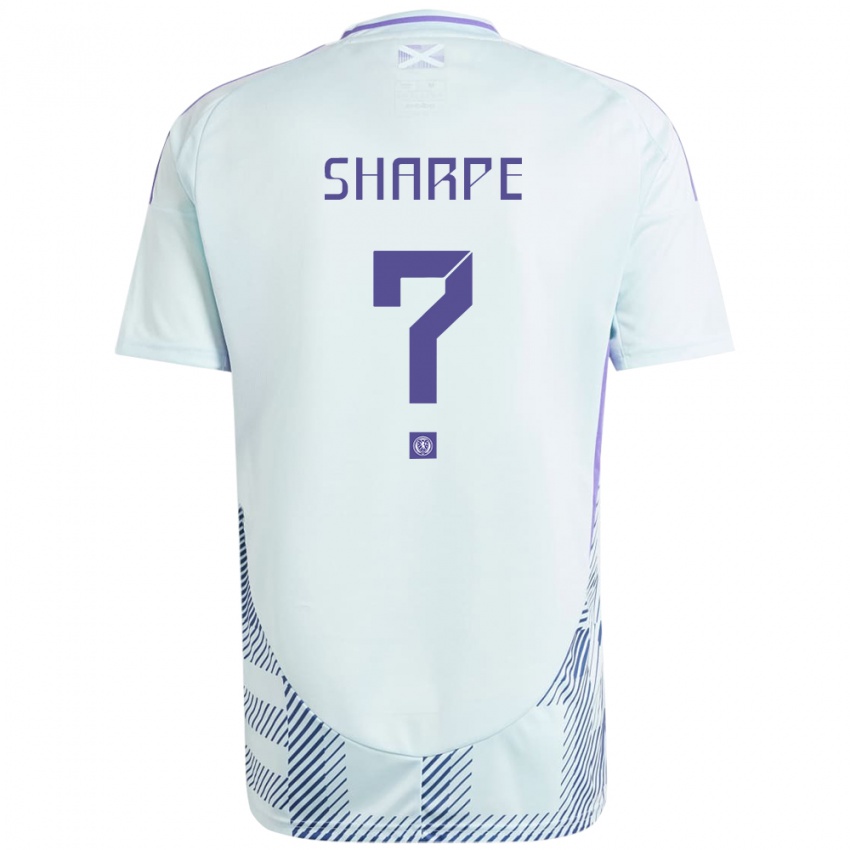 Niño Camiseta Escocia Malachi Sharpe #0 Azul Menta Claro 2ª Equipación 24-26 La Camisa México