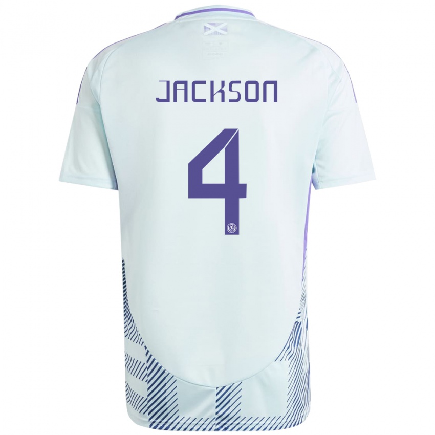 Niño Camiseta Escocia Louis Jackson #4 Azul Menta Claro 2ª Equipación 24-26 La Camisa México