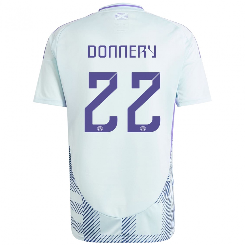 Niño Camiseta Escocia Julian Donnery #22 Azul Menta Claro 2ª Equipación 24-26 La Camisa México