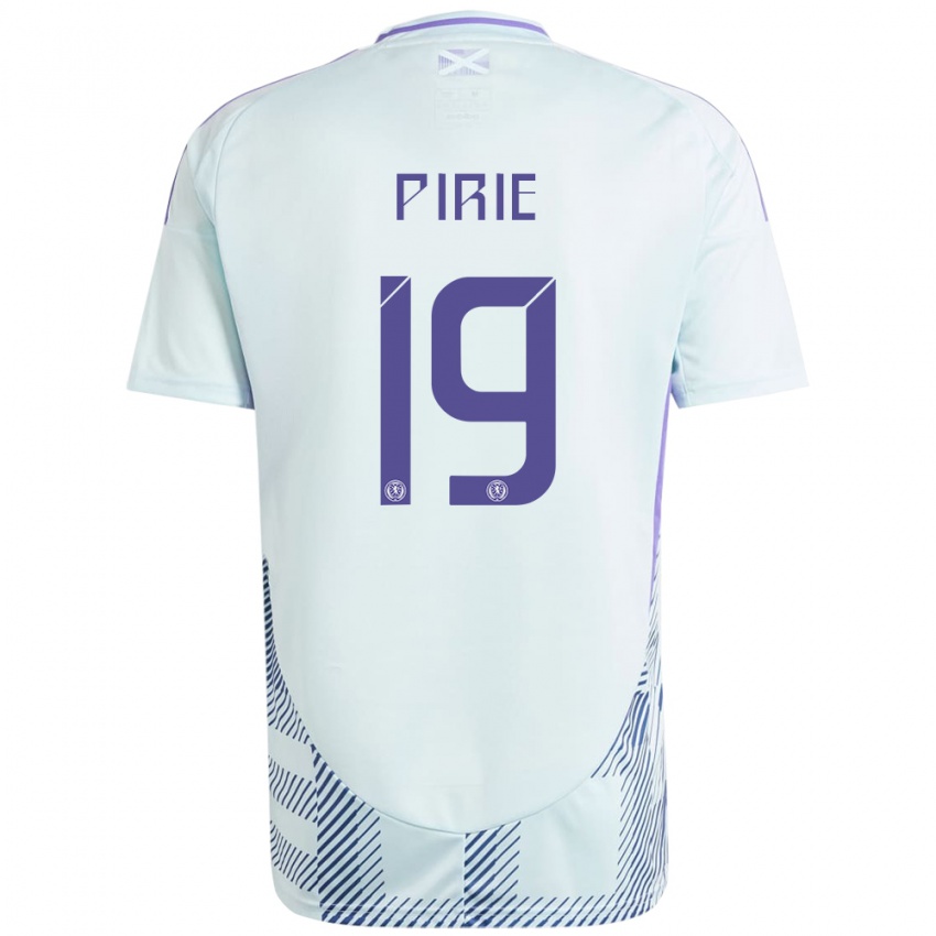 Niño Camiseta Escocia Lewis Pirie #19 Azul Menta Claro 2ª Equipación 24-26 La Camisa México