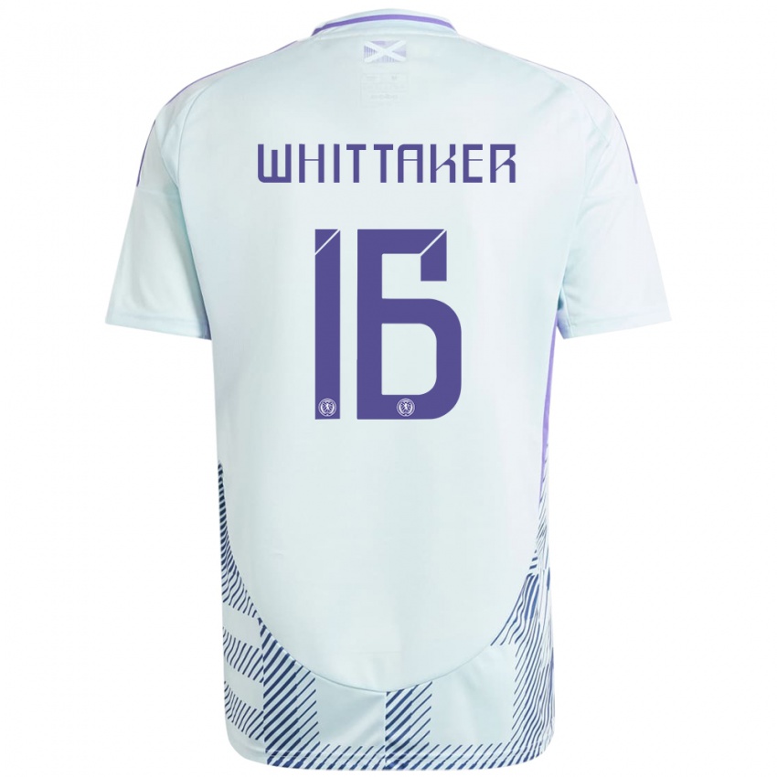 Niño Camiseta Escocia Rory Whittaker #16 Azul Menta Claro 2ª Equipación 24-26 La Camisa México