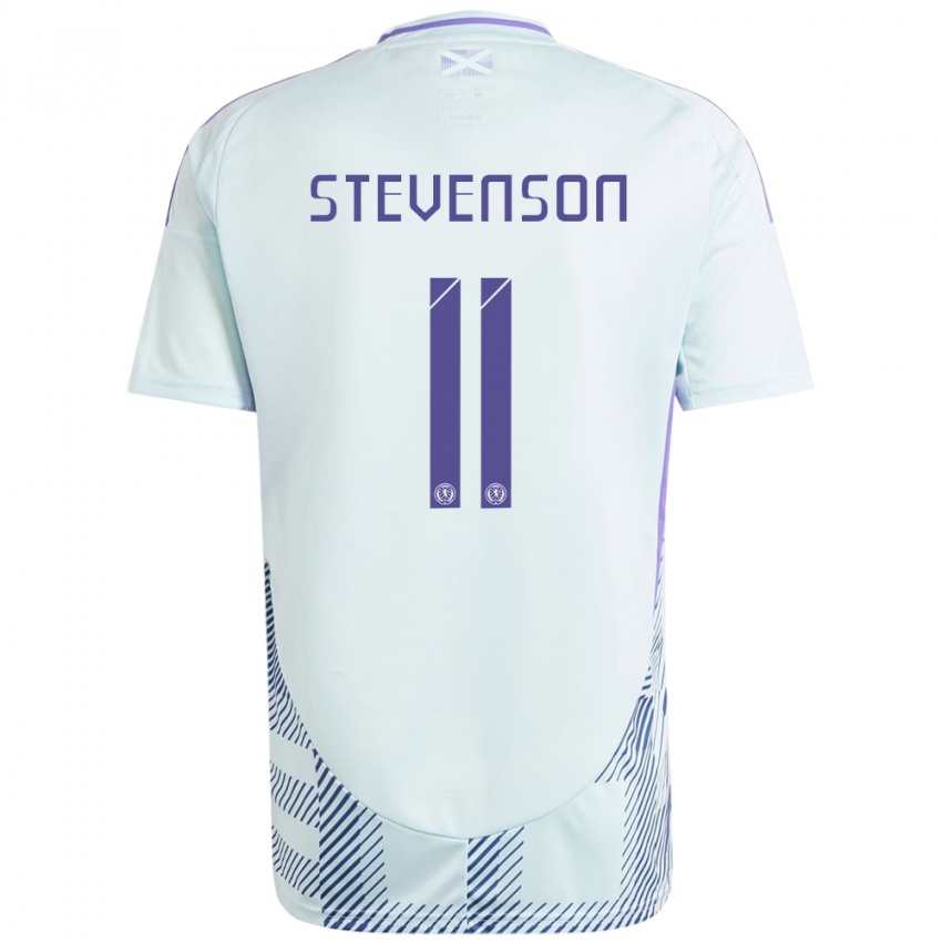 Niño Camiseta Escocia Gus Stevenson #11 Azul Menta Claro 2ª Equipación 24-26 La Camisa México