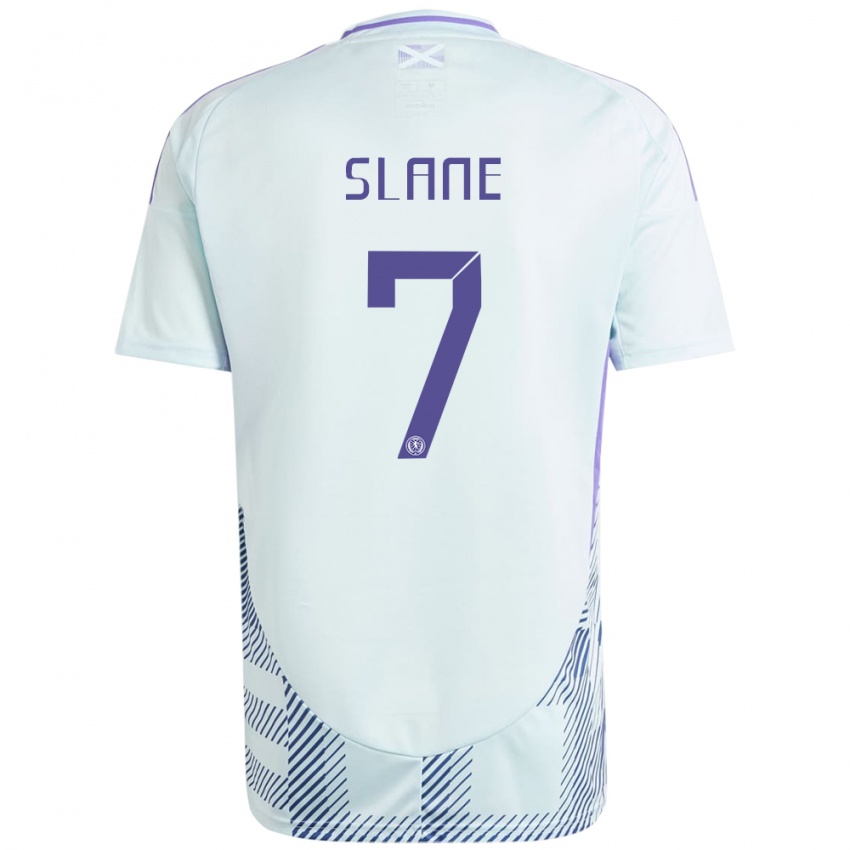 Niño Camiseta Escocia Paul Slane #7 Azul Menta Claro 2ª Equipación 24-26 La Camisa México