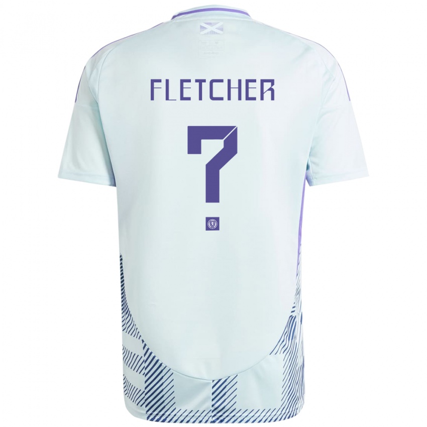 Niño Camiseta Escocia Tyler Fletcher #0 Azul Menta Claro 2ª Equipación 24-26 La Camisa México