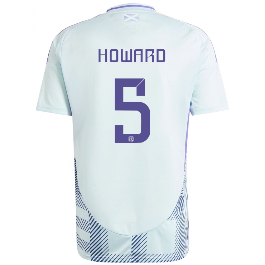 Niño Camiseta Escocia Sophie Howard #5 Azul Menta Claro 2ª Equipación 24-26 La Camisa México