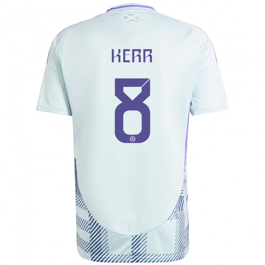 Niño Camiseta Escocia Samantha Kerr #8 Azul Menta Claro 2ª Equipación 24-26 La Camisa México