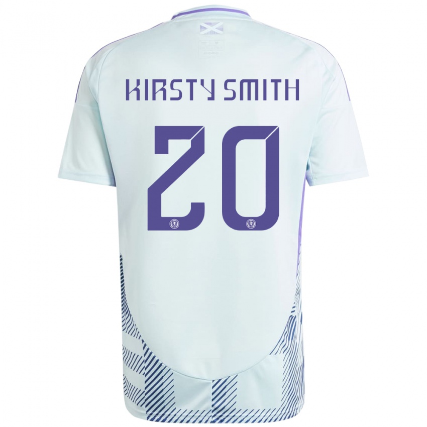 Niño Camiseta Escocia Kirsty Smith #20 Azul Menta Claro 2ª Equipación 24-26 La Camisa México