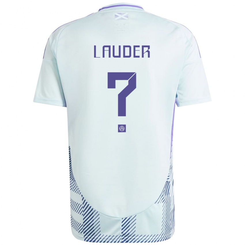 Niño Camiseta Escocia Hayley Lauder #0 Azul Menta Claro 2ª Equipación 24-26 La Camisa México