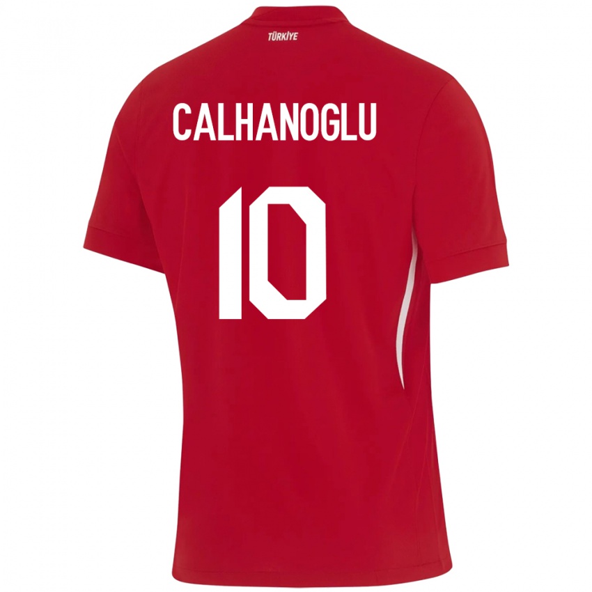 Niño Camiseta Turquía Hakan Çalhanoğlu #10 Rojo 2ª Equipación 24-26 La Camisa México