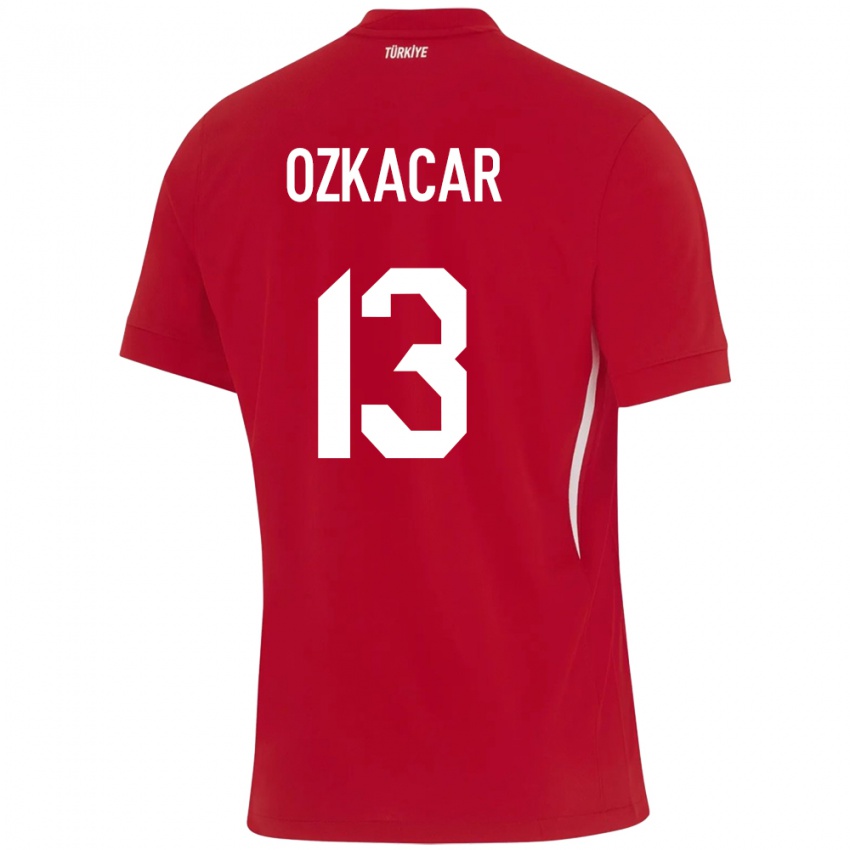 Niño Camiseta Turquía Cenk Özkacar #13 Rojo 2ª Equipación 24-26 La Camisa México