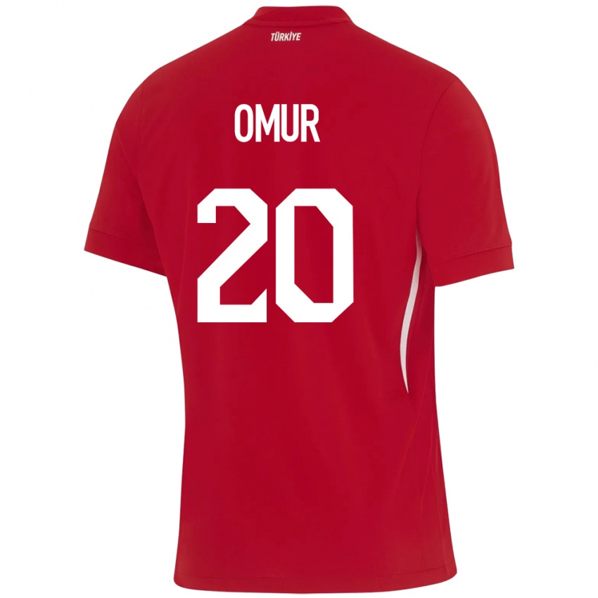 Niño Camiseta Turquía Abdülkadir Ömür #20 Rojo 2ª Equipación 24-26 La Camisa México