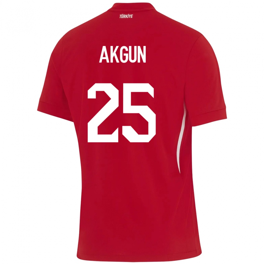 Niño Camiseta Turquía Yunus Akgün #25 Rojo 2ª Equipación 24-26 La Camisa México