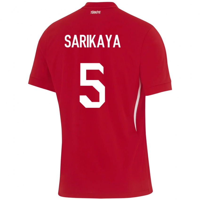 Niño Camiseta Turquía Efe Sarıkaya #5 Rojo 2ª Equipación 24-26 La Camisa México