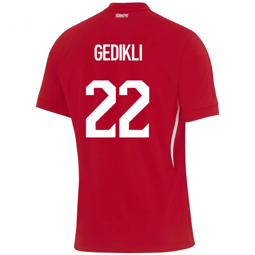 Niño Camiseta Turquía Berkant Gedikli #22 Rojo 2ª Equipación 24-26 La Camisa México