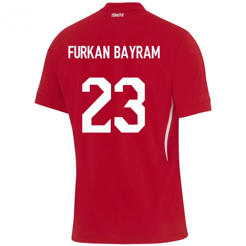 Niño Camiseta Turquía Mert Furkan Bayram #23 Rojo 2ª Equipación 24-26 La Camisa México