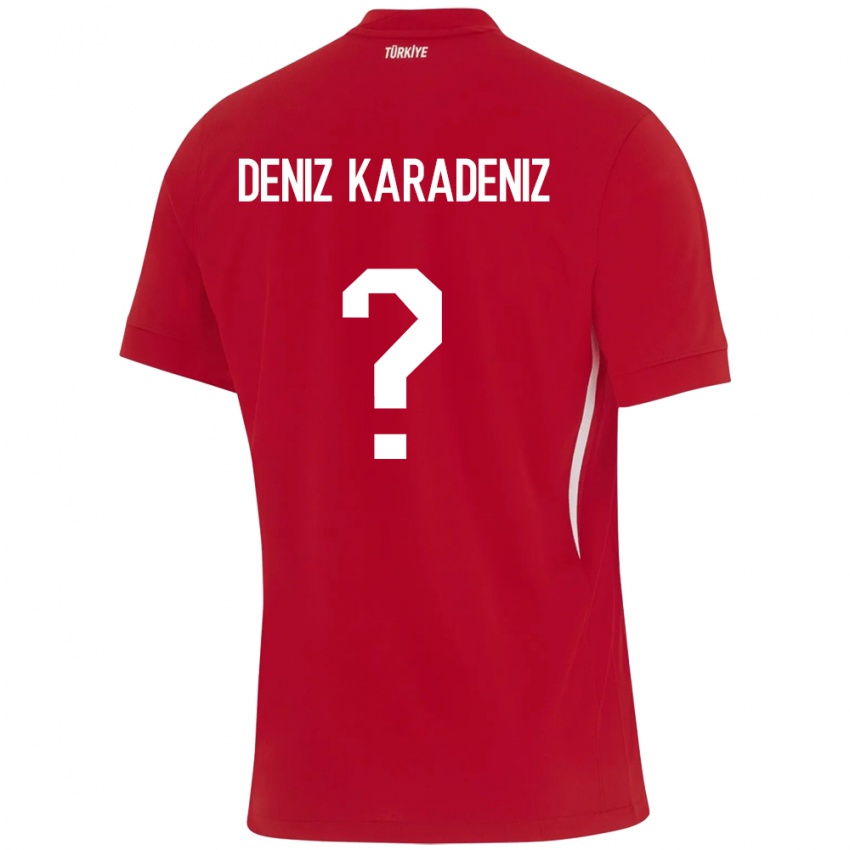 Niño Camiseta Turquía Mustafa Deniz Karadeniz #0 Rojo 2ª Equipación 24-26 La Camisa México