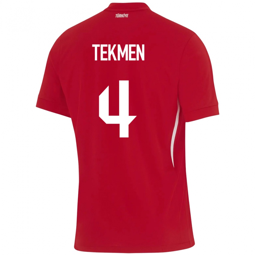 Niño Camiseta Turquía Ece Tekmen #4 Rojo 2ª Equipación 24-26 La Camisa México