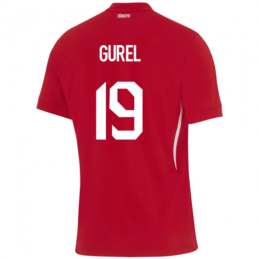 Niño Camiseta Turquía Cansu Gürel #19 Rojo 2ª Equipación 24-26 La Camisa México