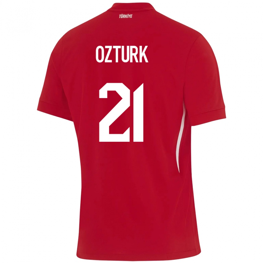 Niño Camiseta Turquía Melike Öztürk #21 Rojo 2ª Equipación 24-26 La Camisa México