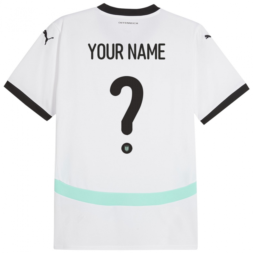 Niño Camiseta Austria Su Nombre #0 Blanco 2ª Equipación 24-26 La Camisa México