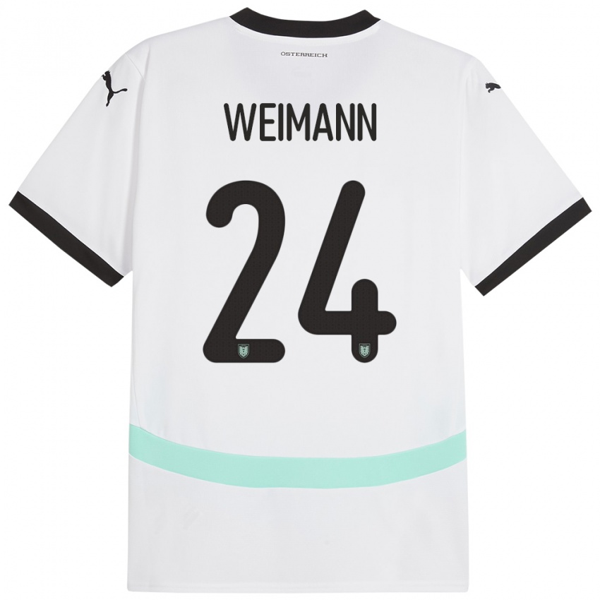 Niño Camiseta Austria Andreas Weimann #24 Blanco 2ª Equipación 24-26 La Camisa México