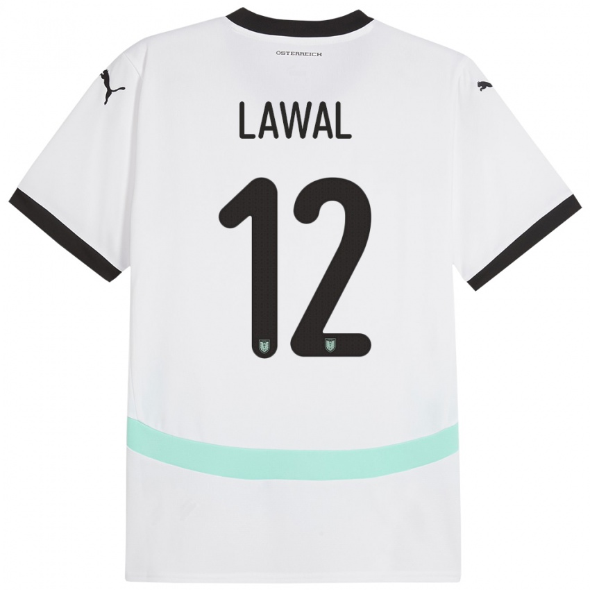 Niño Camiseta Austria Tobias Lawal #12 Blanco 2ª Equipación 24-26 La Camisa México