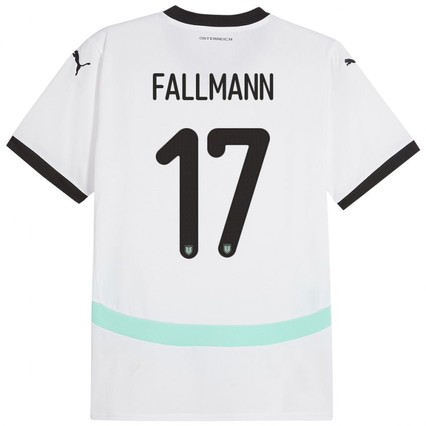 Niño Camiseta Austria Pascal Fallmann #17 Blanco 2ª Equipación 24-26 La Camisa México