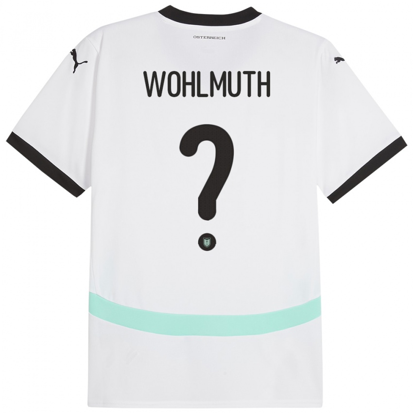 Niño Camiseta Austria Fabian Wohlmuth #0 Blanco 2ª Equipación 24-26 La Camisa México