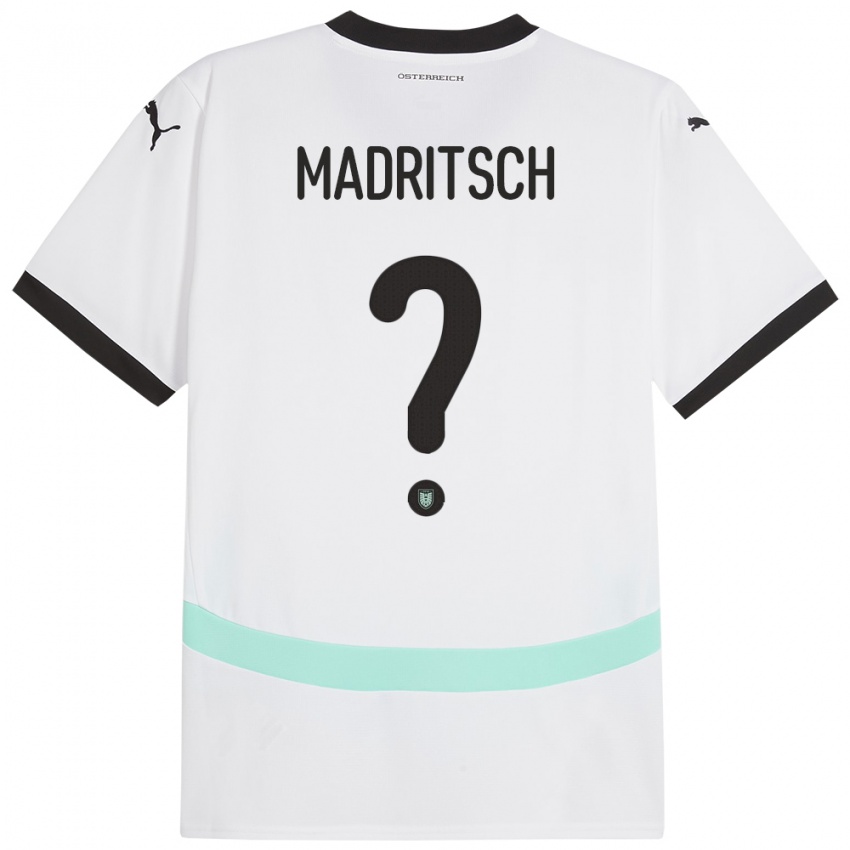 Niño Camiseta Austria Diego Madritsch #0 Blanco 2ª Equipación 24-26 La Camisa México