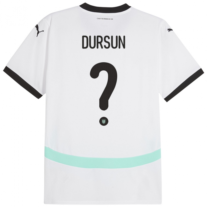 Niño Camiseta Austria Furkan Dursun #0 Blanco 2ª Equipación 24-26 La Camisa México