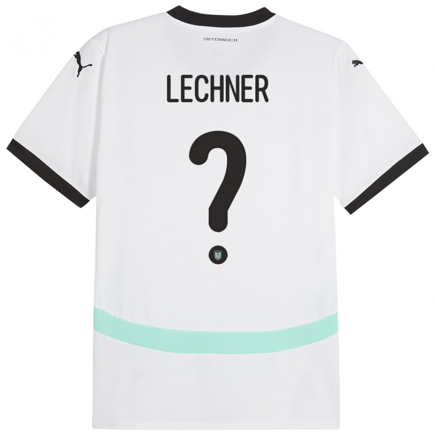 Niño Camiseta Austria Dominik Lechner #0 Blanco 2ª Equipación 24-26 La Camisa México