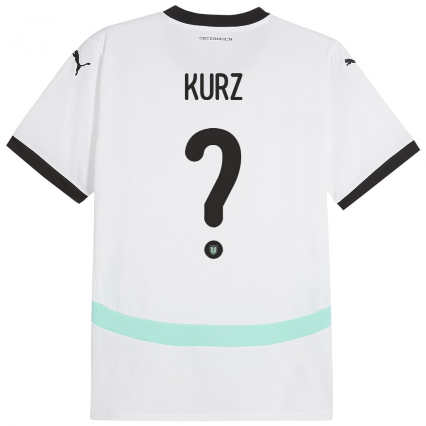 Niño Camiseta Austria Marcel Kurz #0 Blanco 2ª Equipación 24-26 La Camisa México