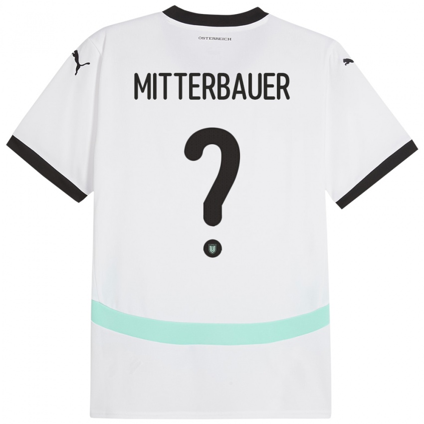 Niño Camiseta Austria Elias Mitterbauer #0 Blanco 2ª Equipación 24-26 La Camisa México