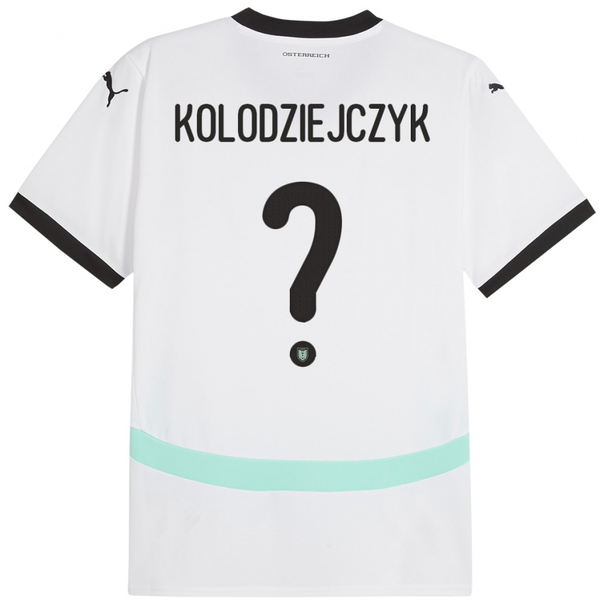 Niño Camiseta Austria Marek Kolodziejczyk #0 Blanco 2ª Equipación 24-26 La Camisa México