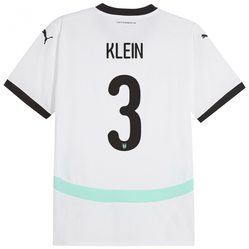 Niño Camiseta Austria Jennifer Klein #3 Blanco 2ª Equipación 24-26 La Camisa México