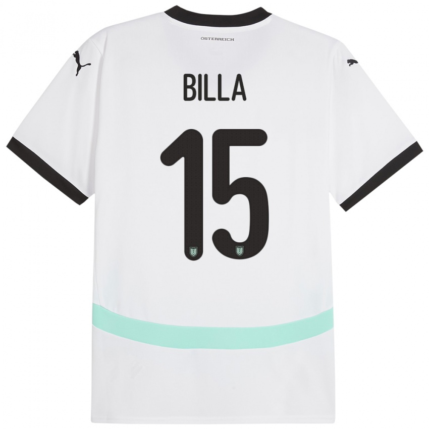 Niño Camiseta Austria Nicole Billa #15 Blanco 2ª Equipación 24-26 La Camisa México