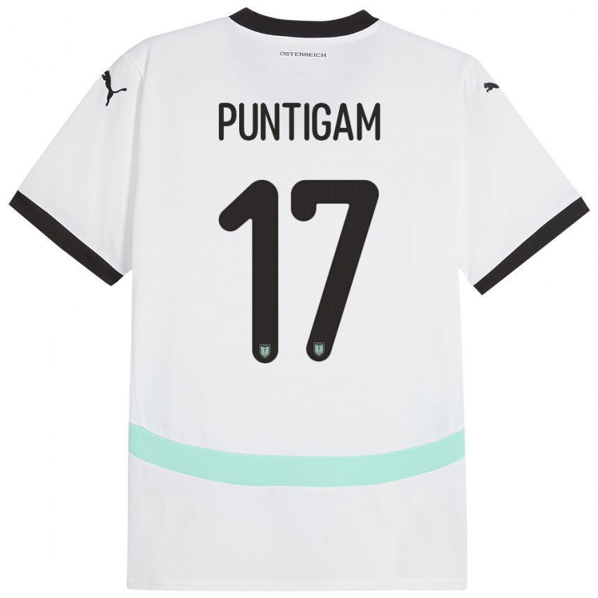 Niño Camiseta Austria Sarah Puntigam #17 Blanco 2ª Equipación 24-26 La Camisa México