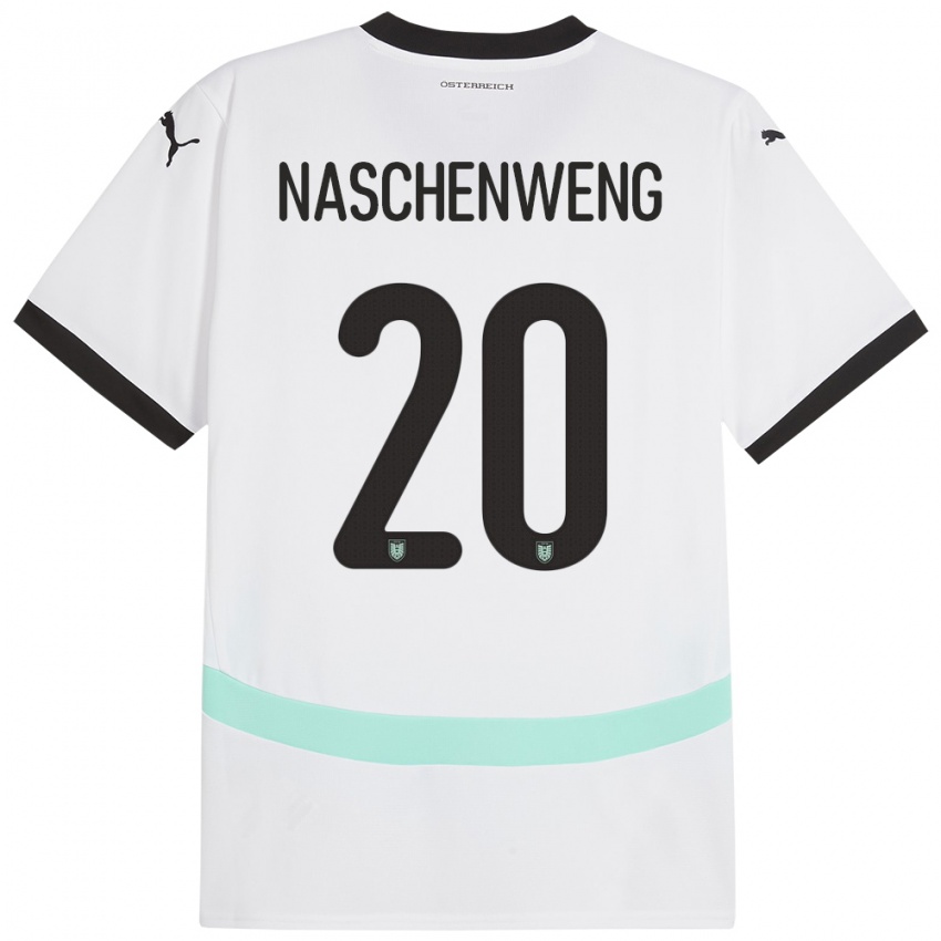 Niño Camiseta Austria Katharina Naschenweng #20 Blanco 2ª Equipación 24-26 La Camisa México