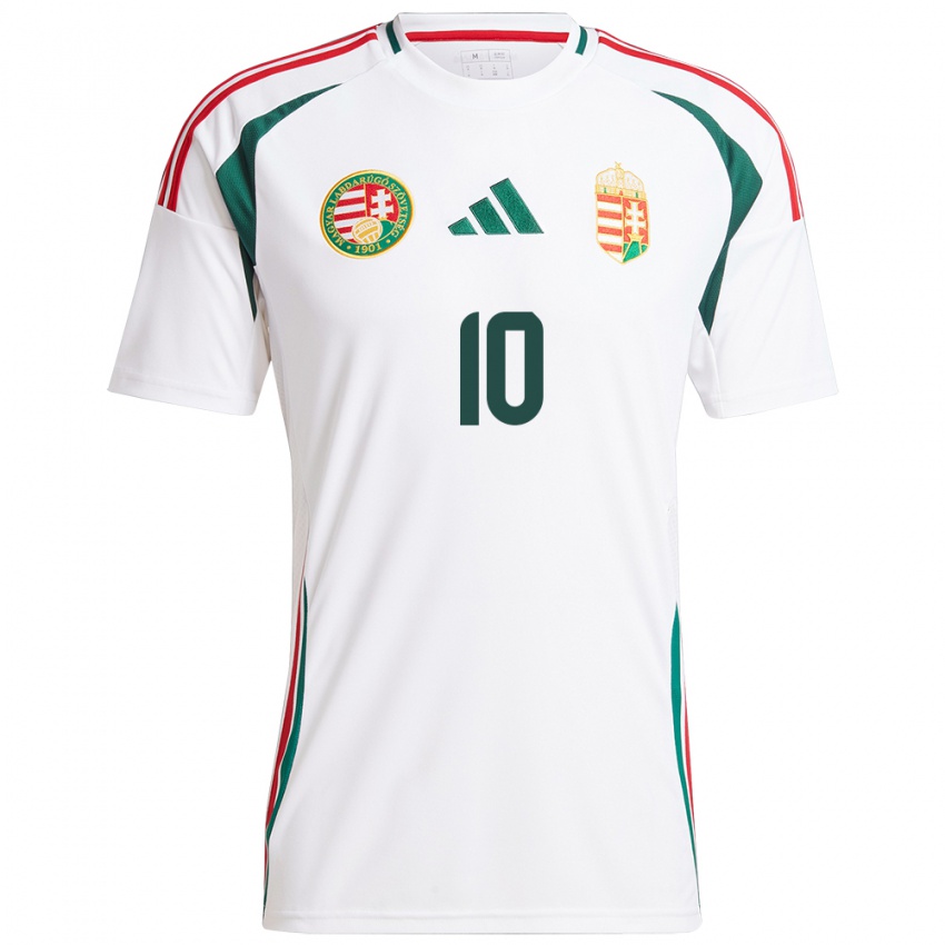 Niño Camiseta Hungría Dominik Szoboszlai #10 Blanco 2ª Equipación 24-26 La Camisa México