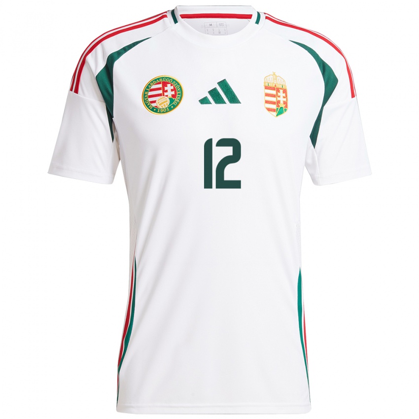 Niño Camiseta Hungría Hanna Németh #12 Blanco 2ª Equipación 24-26 La Camisa México