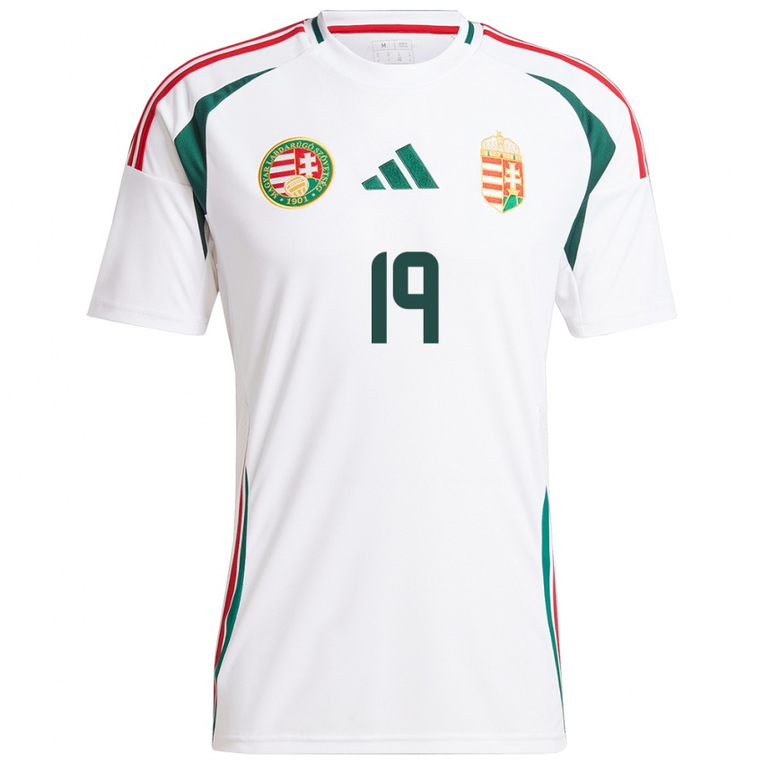 Niño Camiseta Hungría Dóra Zeller #19 Blanco 2ª Equipación 24-26 La Camisa México