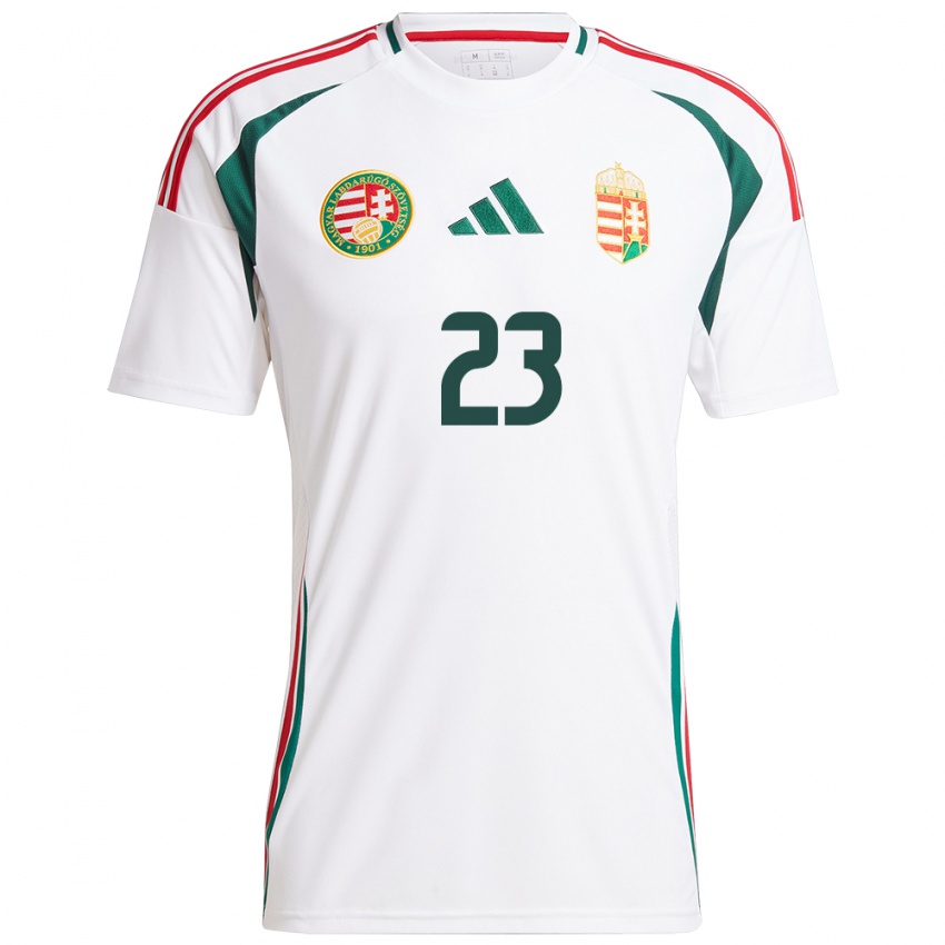 Niño Camiseta Hungría Luca Papp #23 Blanco 2ª Equipación 24-26 La Camisa México