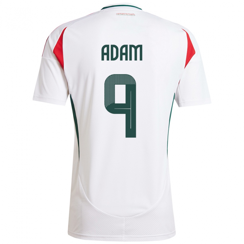 Niño Camiseta Hungría Martin Ádám #9 Blanco 2ª Equipación 24-26 La Camisa México