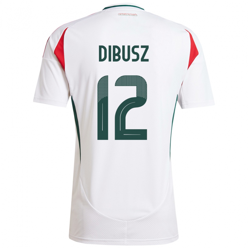 Niño Camiseta Hungría Dénes Dibusz #12 Blanco 2ª Equipación 24-26 La Camisa México