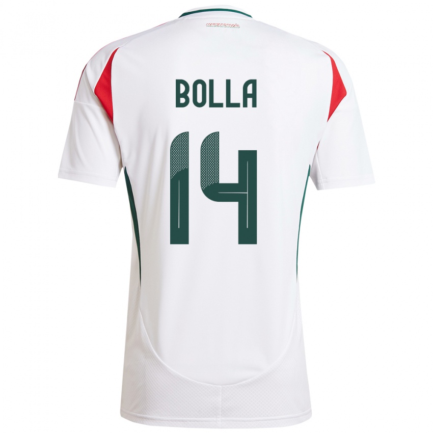 Niño Camiseta Hungría Bendegúz Bolla #14 Blanco 2ª Equipación 24-26 La Camisa México