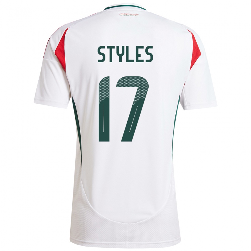 Niño Camiseta Hungría Callum Styles #17 Blanco 2ª Equipación 24-26 La Camisa México