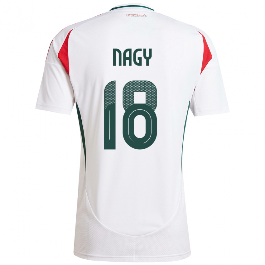 Niño Camiseta Hungría Zsolt Nagy #18 Blanco 2ª Equipación 24-26 La Camisa México